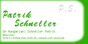 patrik schneller business card